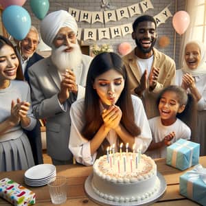 Diverse Jehovah's Witnesses Birthday Celebration at Home