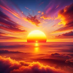 Stunning Sunrise: A Majestic Morning Sky | Golden Rays of Sun