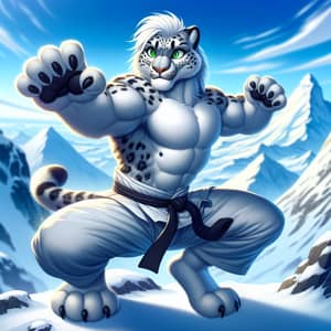Tai Lung Wallpaper | Martial Arts Snow Leopard on Snowy Mountain