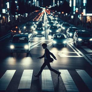 Daring Pedestrian Crossing | City Traffic Scene
