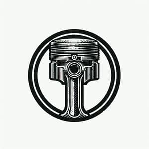 Intricately Engraved Piston Logo Design