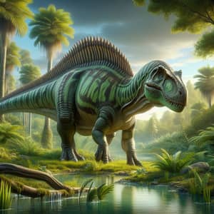 Majestic Dinosaur in Prehistoric Paradise