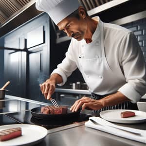 Professional Chef Cooking Juicy Steak | Culinary Preparation