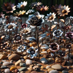 Exquisite Metal Flowers: Crafted Nature's Beauty