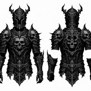 Fantasy Black Skull Armor - 32 Pixels Design