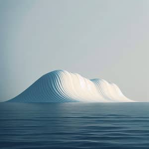 Serene Ocean Waves: Minimalist View of Nature