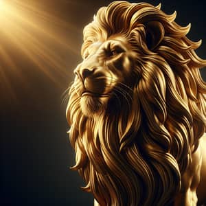 Majestic Golden Lion - Symbol of Strength and Leadership