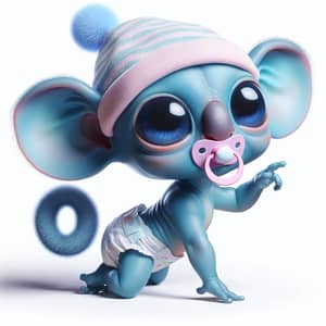 Cute Baby Alien Stitch Character Illustration