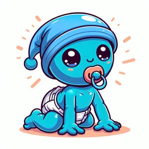 Baby Stitch | Adorable One-Month-Old Extraterrestrial Illustration