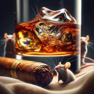 Luxury Whisky & Cigar Image for Special Mouse Menu