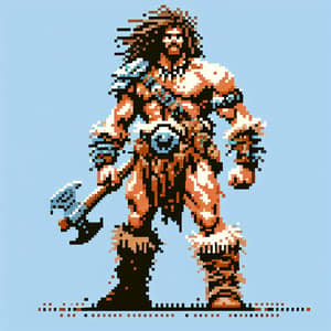 Retro Barbarian Warrior Pixel Art | RPG Character Design
