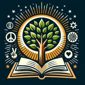 Compassionate Education Logo: Tree, Sun, Book & Humanistic Symbols