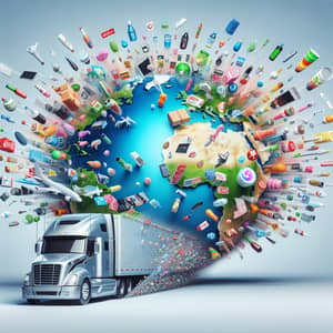 Global Brand Explosion: Semi-Truck Spreading Products Worldwide
