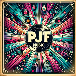 PJF Music Album Cover | Colorful Vintage Aesthetic Design