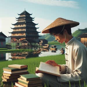 Chinese Descent Doctoral Student Studying in Rural Setting