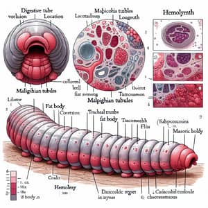 Larvae Anatomy Study: Digestive Tube, Malpighian Tubules, Respiratory System