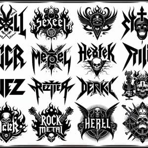 Unique Rock and Metal Band Logos | Diverse Styling and Themes