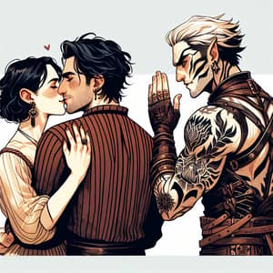 Intrigue and Romance: Feyre and Rhysand Caught by Cassian and Azriel