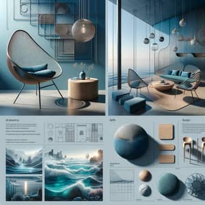 Modern Chair Design Inspired by Marine Theme | Blue Tones