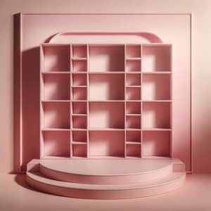 Whimsical Pink Shelves in Pastel Lighting