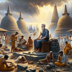 Ancient India Historical Scene: Transformation of a Conqueror King
