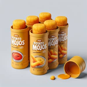 Imaginative Packaging for Potato Mojos with Sauce Handler