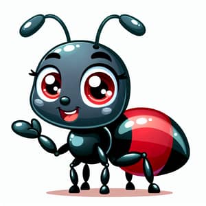 Colorful Illustration: Friendly Cute Ant for Children's Book