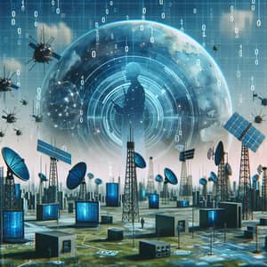 Futuristic Telecommunication Scene: Decentralized Network with Holograms and Satellites
