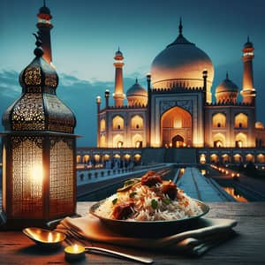 Illuminated Lantern & Mosque with Biriyani | Cultural Fusion