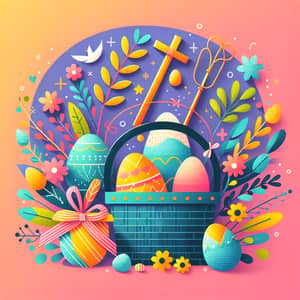 Vibrant & Minimalist Easter Image for Friends & Family