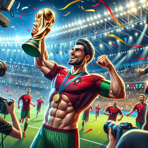 Portugal Soccer Player Celebrates World Cup Victory