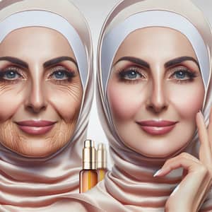 Middle-Eastern Woman Transformation: Before & After with Beauty Product