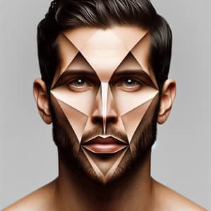 Diamond-Faced Man: Unique Geometric Facial Structure