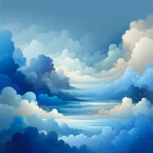 Tranquil Azul Celeste: Serene Sky-Blue Abstract Field