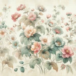 Delicate Watercolor Floral Patterns for Serene Atmosphere