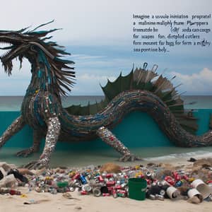 Male Design Bakunawa: Mythical Sea Serpent Made of Trash