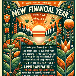 Cheerful New Financial Year 2024-25 Greeting Card