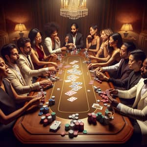 Lavish Poker Game With Diverse Players | Intense Battle of Skills