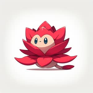 Red Lotus-Like Pokemon Creature