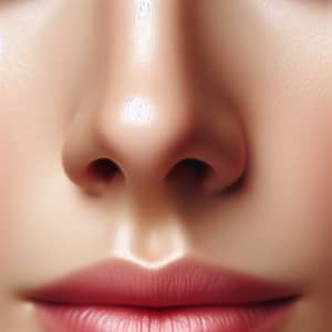 Realistic Caucasian Human Nose Image | Close-up with Bump on Bridge