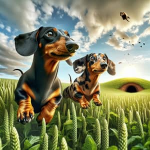 Dachshunds - German Sausage Dogs Hunting Badgers