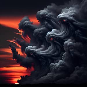 Abstract Angry Clouds Art | Emotional Sky Sculpture