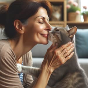 Heartwarming Moment: Cat Nuzzling Owner's Face | Website