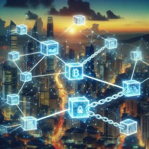 Blockchain Technology in Real Estate Management | City Skyline View