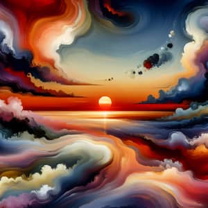 Stunning Abstract Sunset Artwork