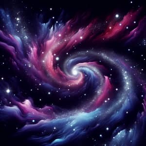 Abstract Galaxy Art: Stars & Cosmic Colors