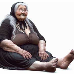 Elderly European Village Woman Portrait