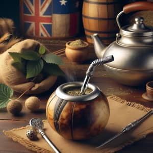 Traditional Yerba Mate Drinking Setting | Authentic South American Experience