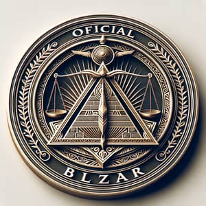 Official Blezar Seal of Authority | Elegant Pyramid & Balanced Scales