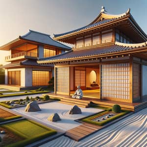 Tranquil Dojo and Contemporary House: Harmony of Traditional and Modern Architecture